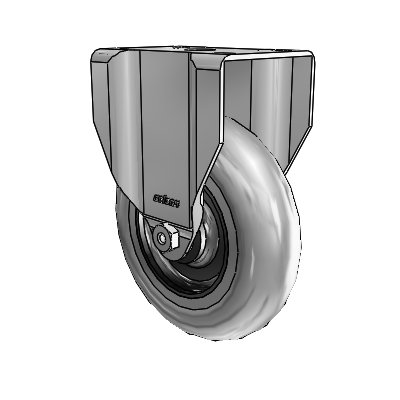 5"x1.3125" Conductive Performa Rigid Caster with 2.6875"x3.625" Plate