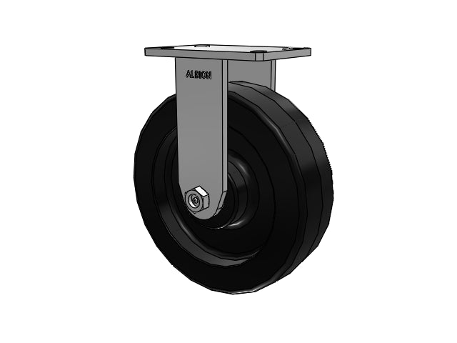 Value Kingpinless 10"x3" Phenolic Wheel Rigid Caster with 6.25"x4.5"