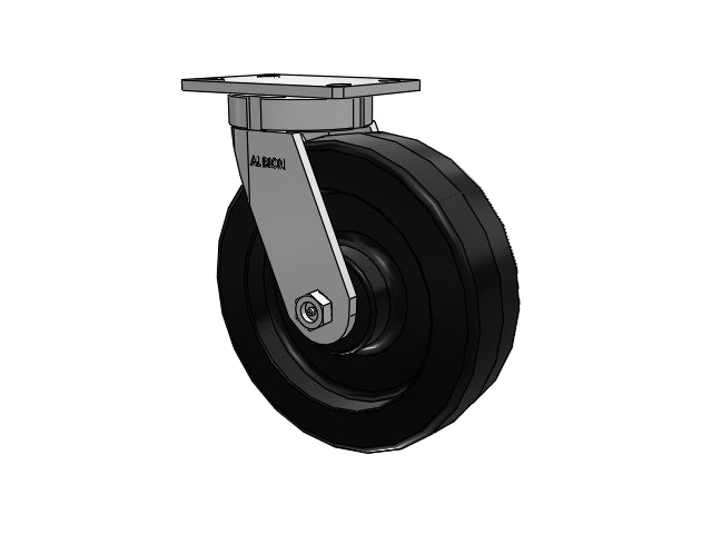 Value Kingpinless 10"x3" Phenolic Wheel Caster with 6.25"x4.5"