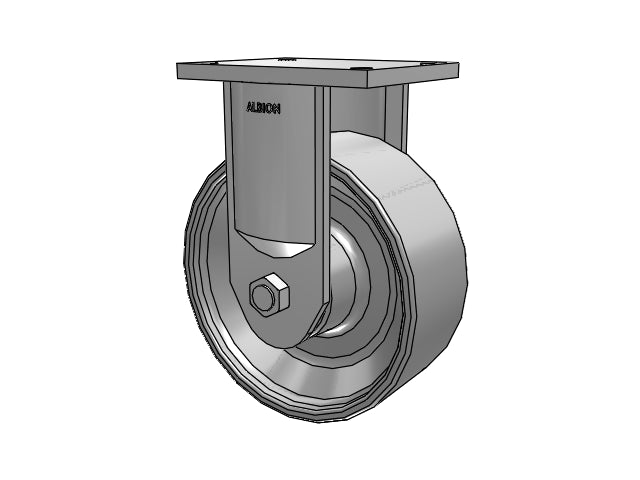 Ultimate Kingpinless 10"x4" Forged Steel Wheel Rigid Caster with 7-1/2" x 6" Plate