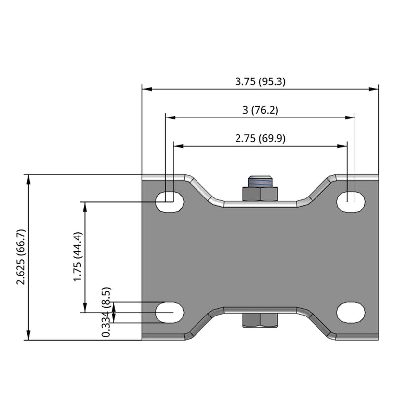 Top Plate Fixed Tpr Rubber Caster Plain Bearing Coffee - Temu