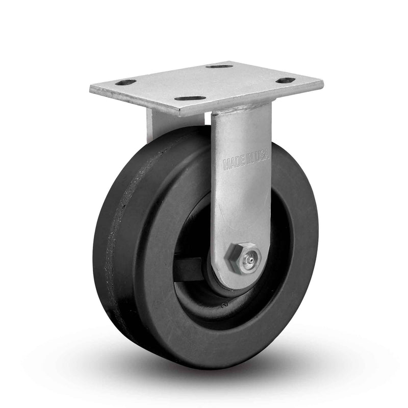 Main view of an Albion Casters 5" x 2" wide wheel Rigid caster with 4" x 4-1/2" top plate, without a brake, TM - Phenolic wheel and 1000 lb. capacity part