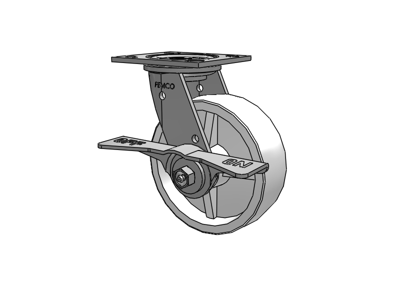 SSES6X2RETCAML Pemco Stainless Steel 6 in Plate Caster