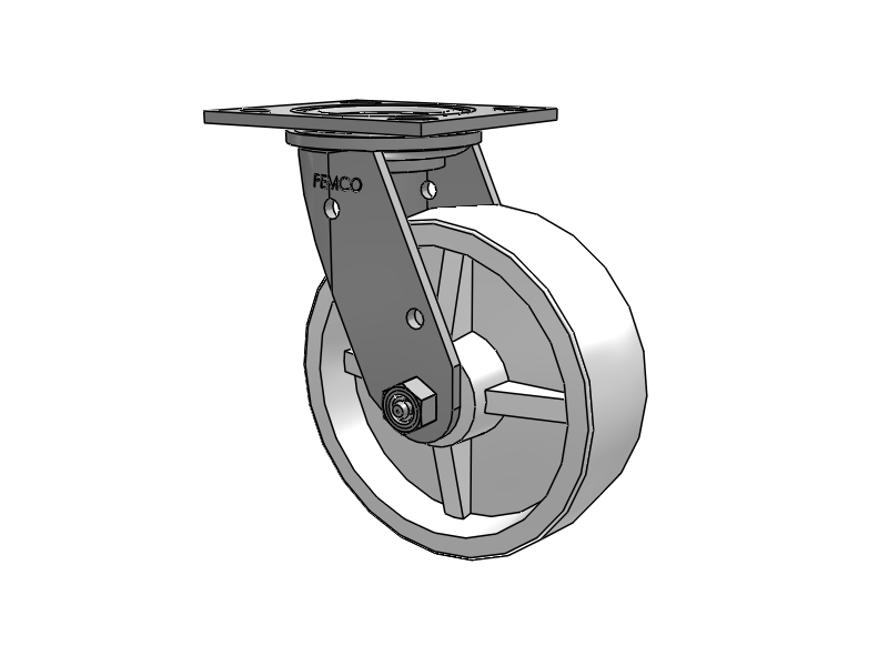 SSES6X2RETN Pemco Stainless Steel 6 in Plate Caster