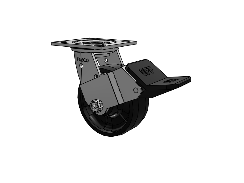 SSESRS5X2MAXWFB Pemco Stainless Steel 5 in Plate Caster